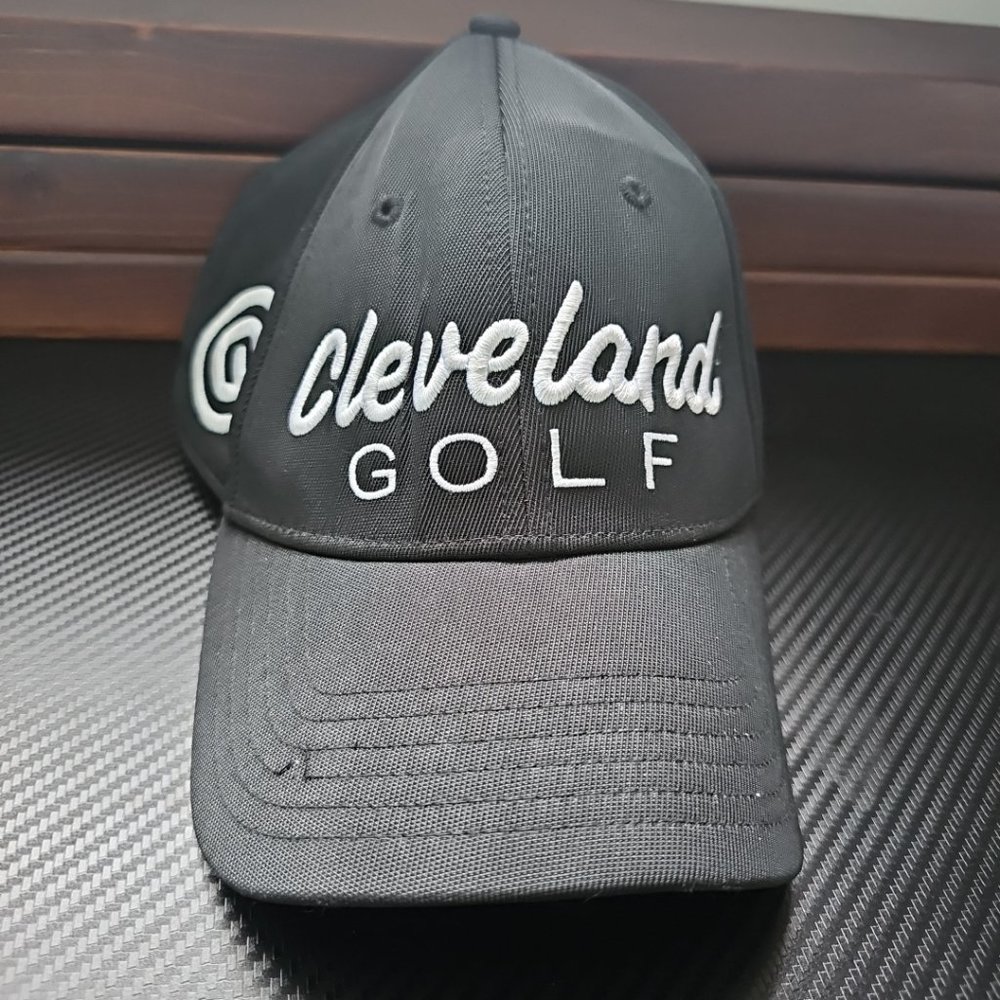 Cleveland Golf Black Adjustable Embroidered Hat
